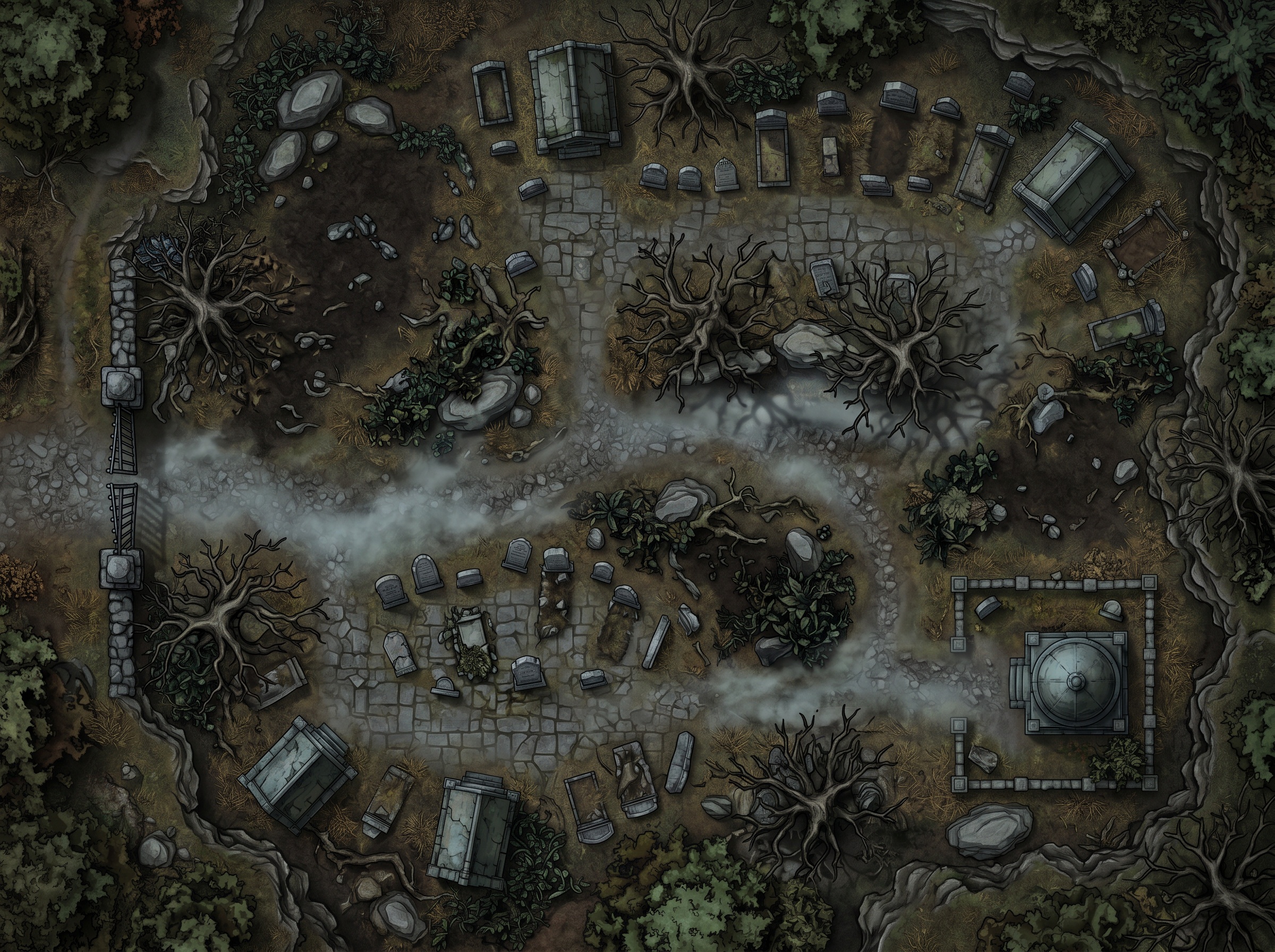 Misty Graveyard