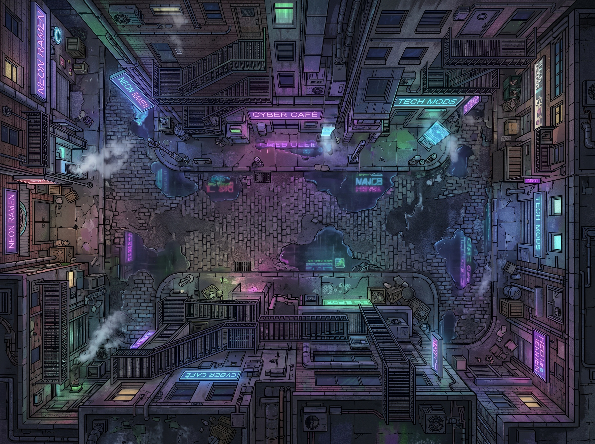 Neon Back Alley