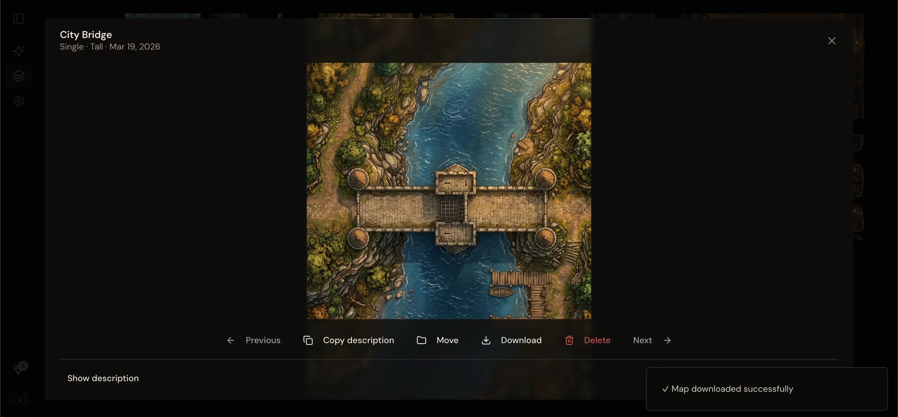 A completed map in the NeedAMap library ready to download