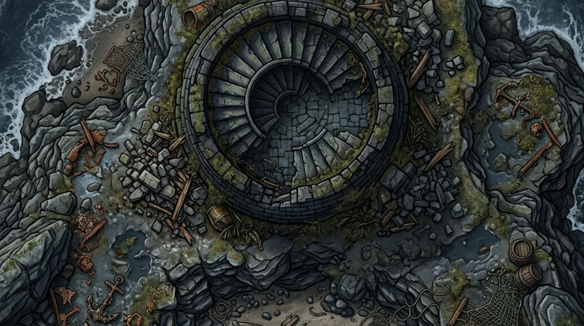 Cursed lighthouse battle map, shown behind the sign-up call to action