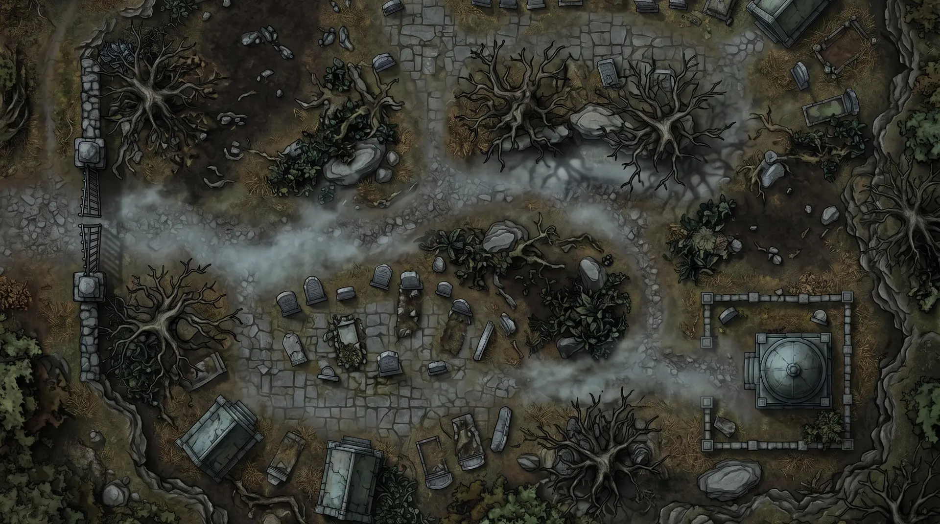 Graveyard moon battle map, shown behind the sign-up call to action