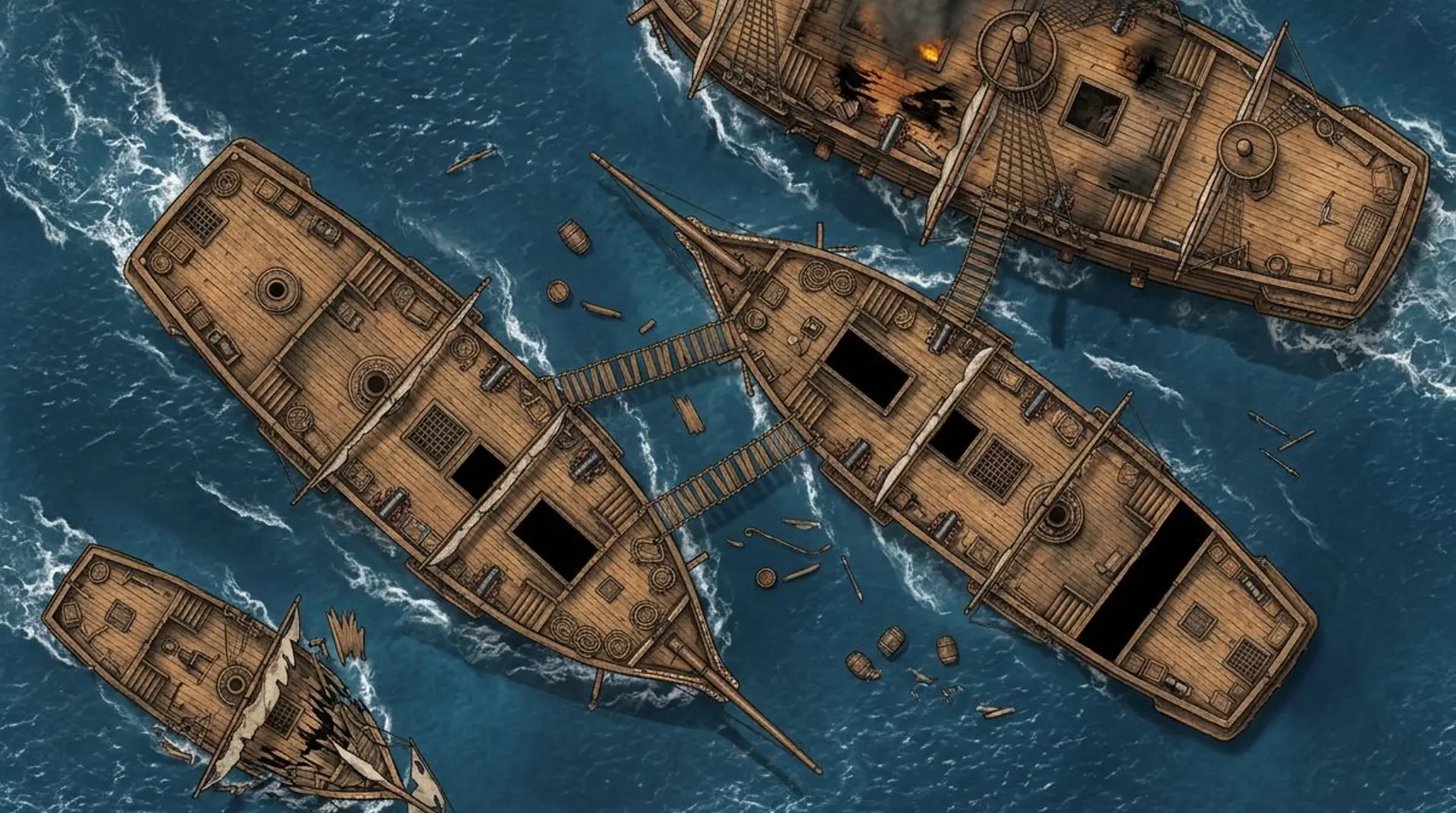 Ships broadside battle map, shown behind the sign-up call to action