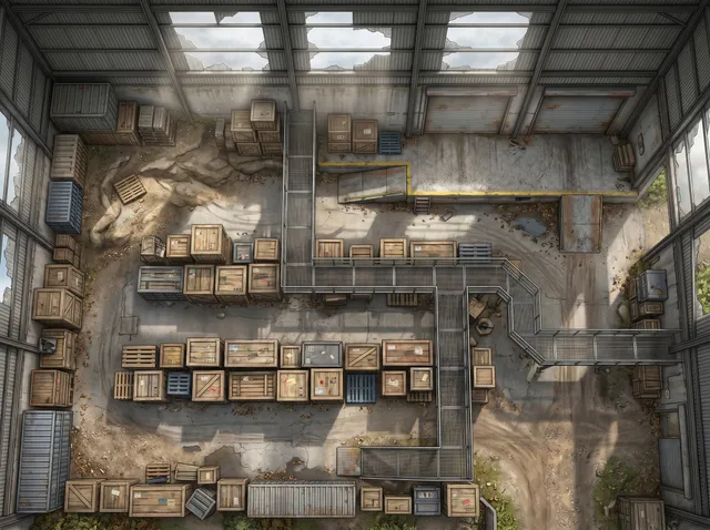 Modern warehouse map